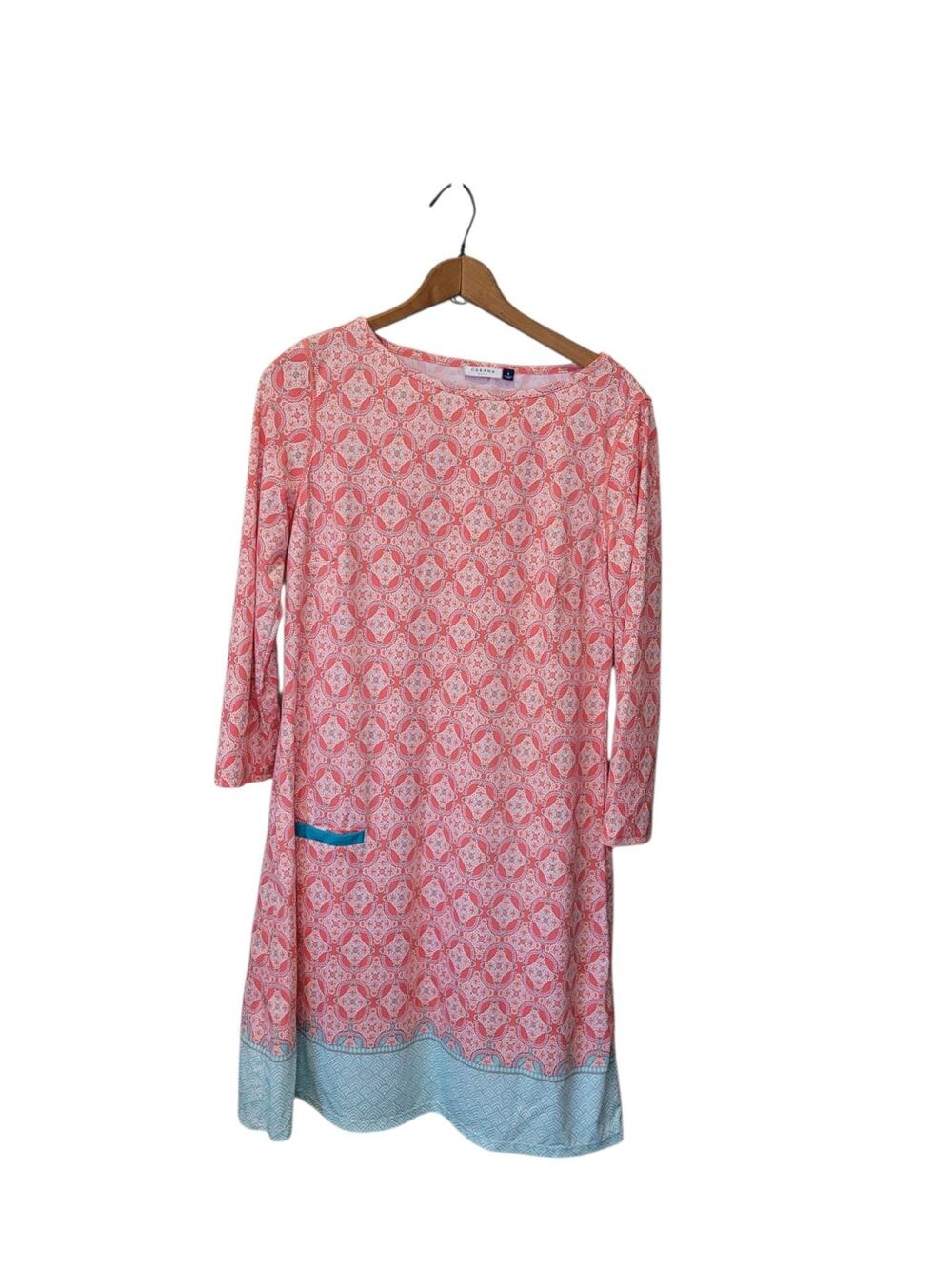 Cabana Life Womens UPF 50+ Sun Protection Shift Dress Medium Beach Vacation